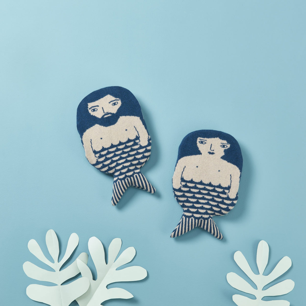 MERMAN HOT WATER BOTTLE BLUE
