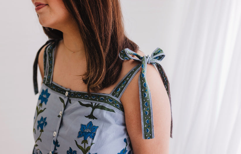 BUTTON UP MIDI DRESS