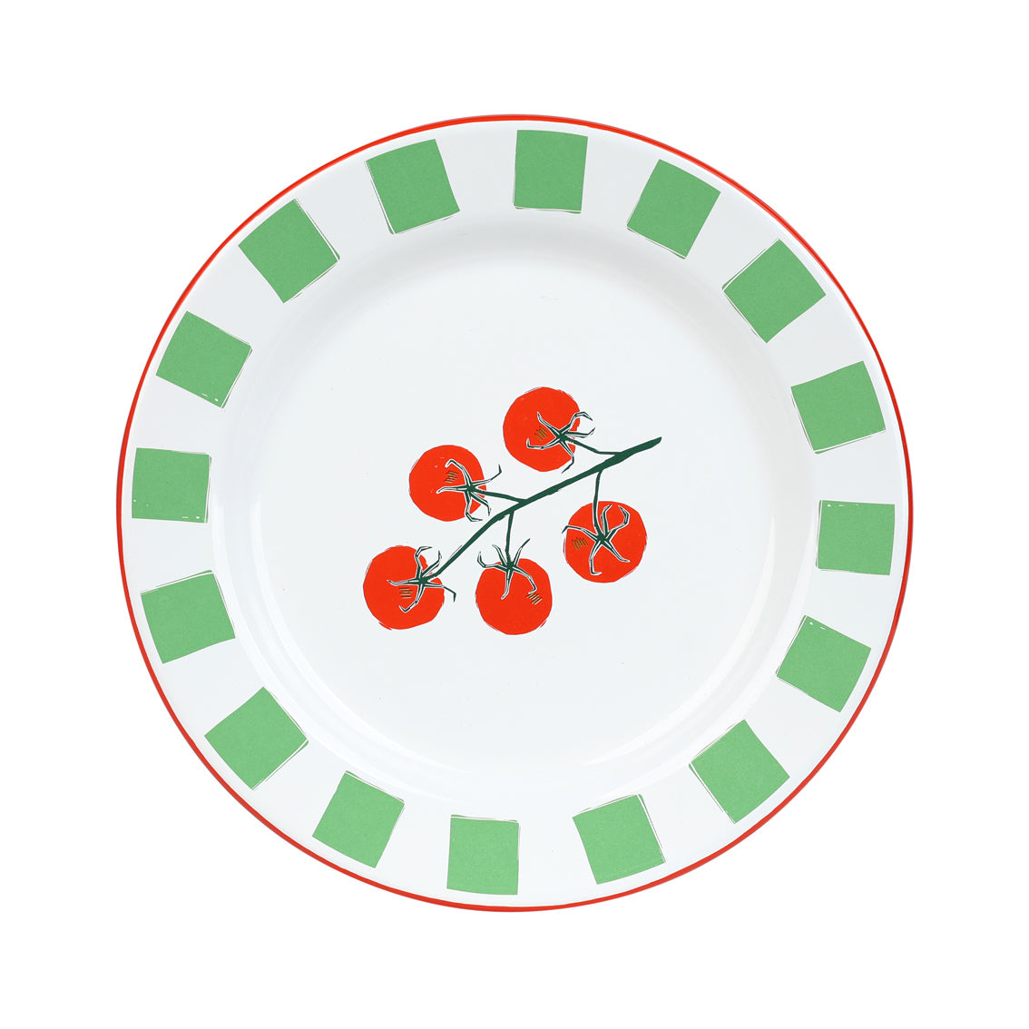 TOMATO ENAMEL PLATE 20CM