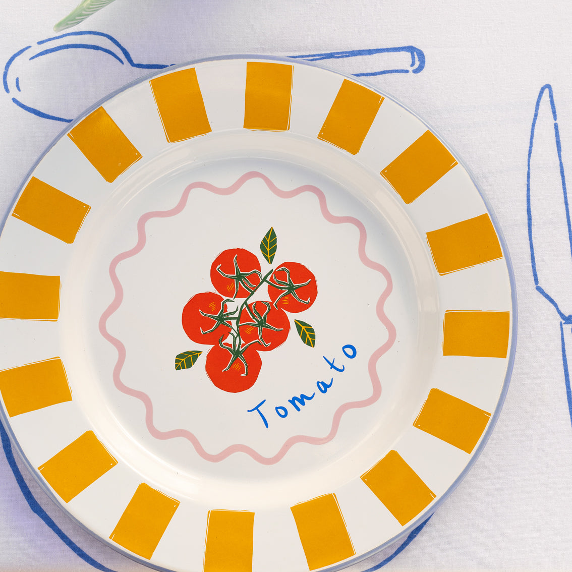 TOMATO ENAMEL PLATE 25CM