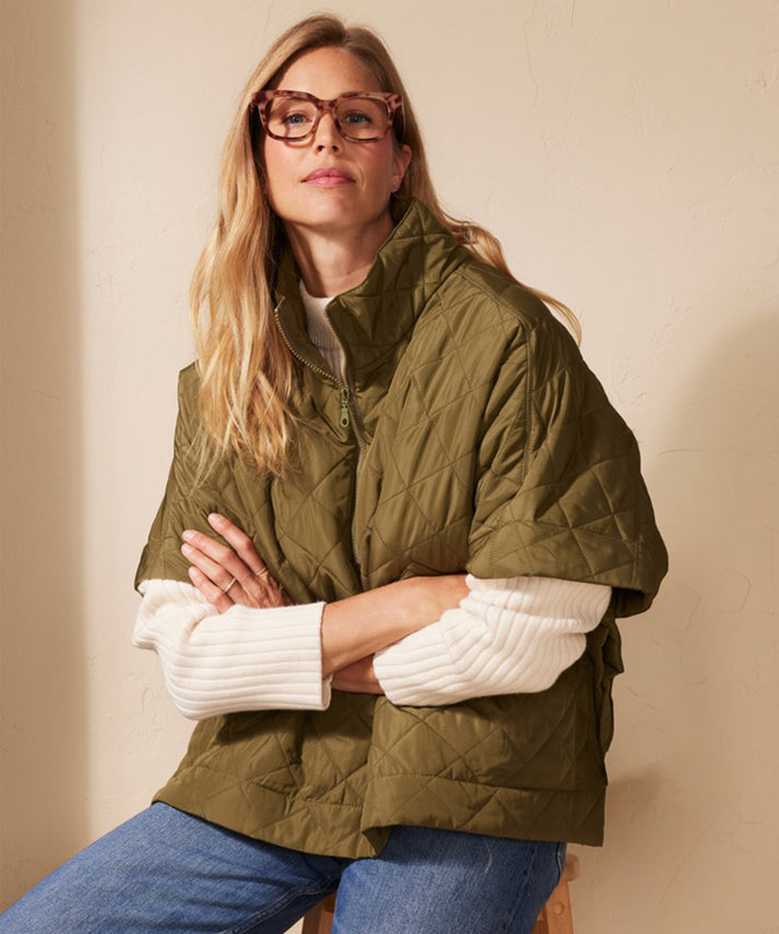 QUILTED PONCHO