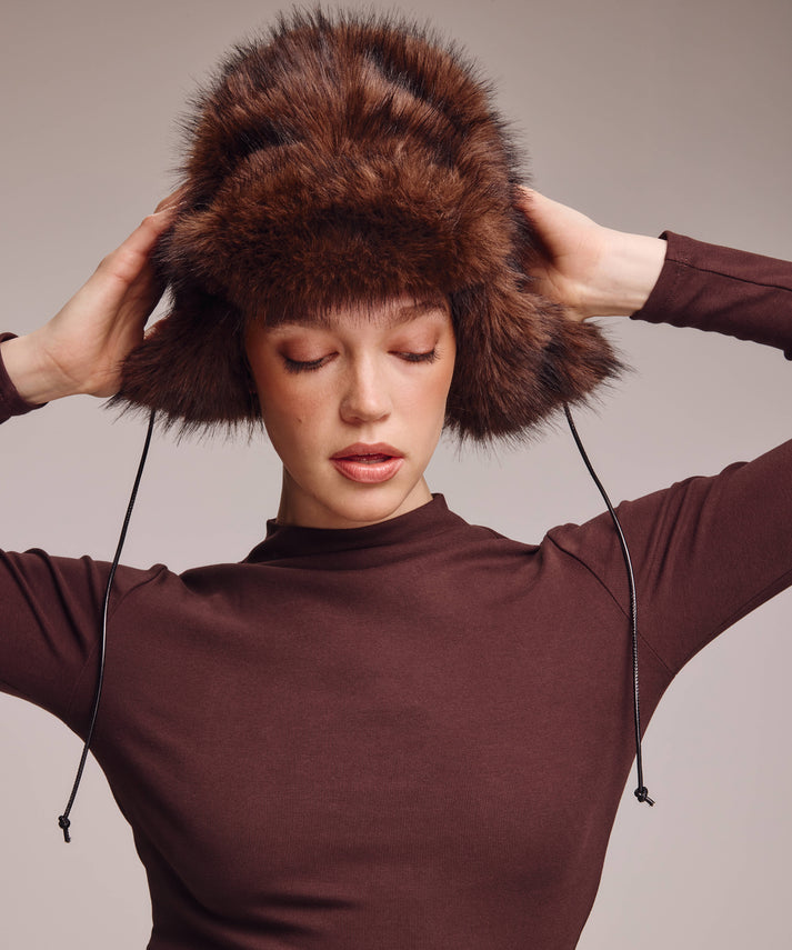 FAUX FUR TRAPPER