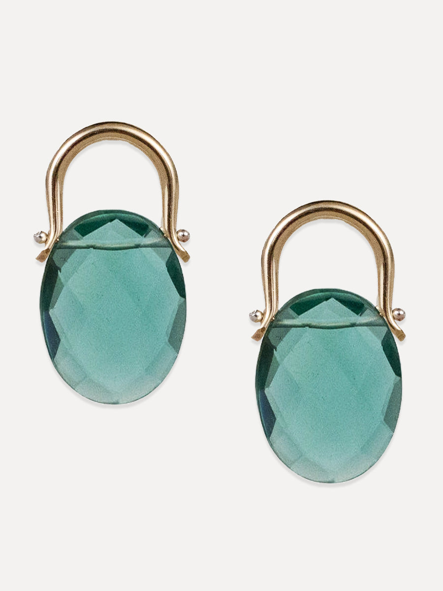 SASHA EARRING GREEN QUARTZ