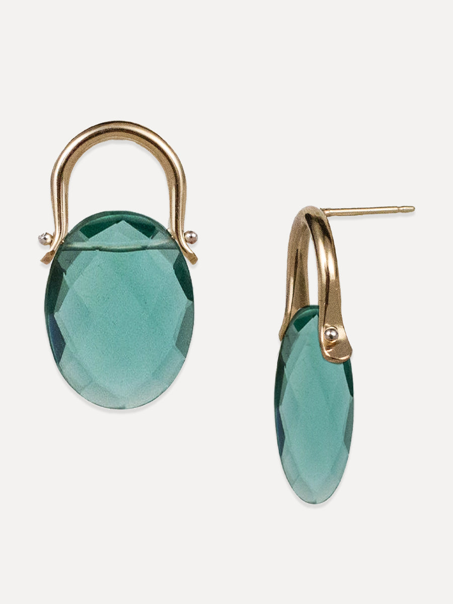 SASHA EARRING GREEN QUARTZ