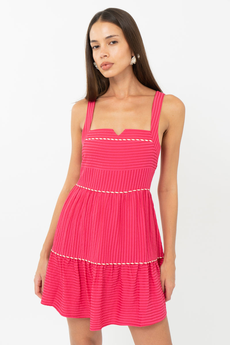 WHITNEY SQUARE NECK MINI DRESS