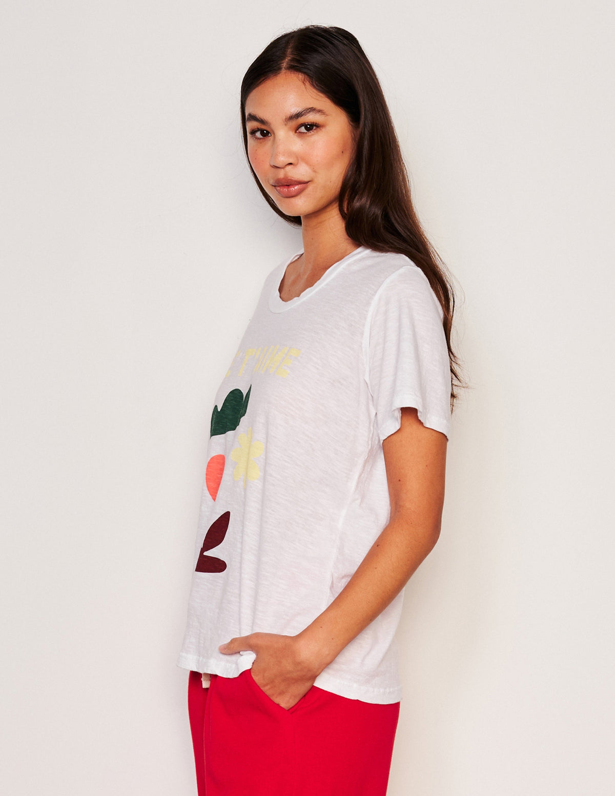 JE TAIME ROLLED SLEEVE TEE