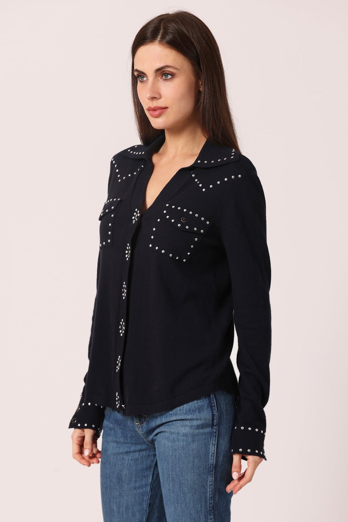 HOT FIX COTTON CASHMERE BUTTON DOWN SHIRT