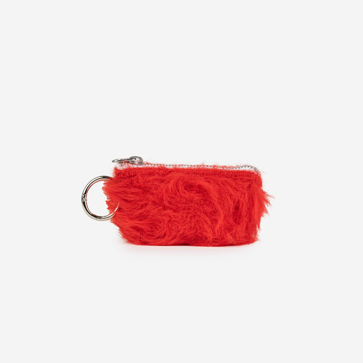FAUX FUR POUCH BAG CHARM