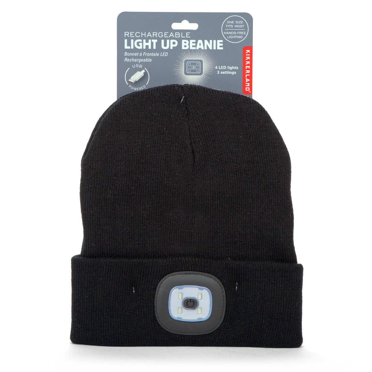 RECHARGEABLE LIGHT UP BEANIE