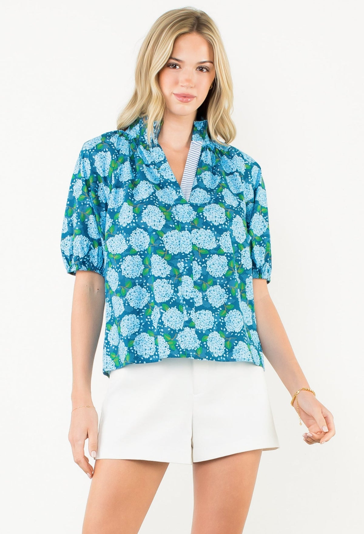 PUFF SLEEVE FLOWER TOP