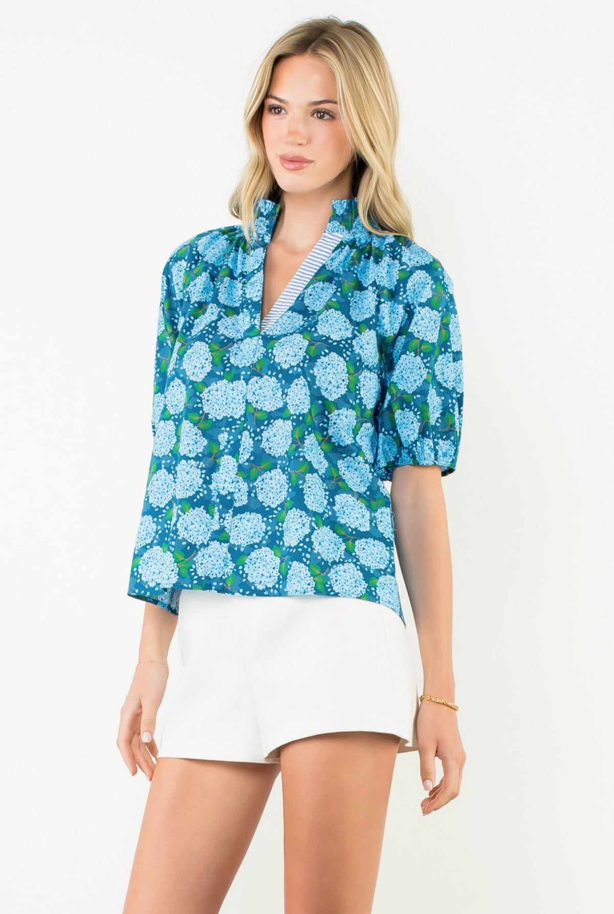 PUFF SLEEVE FLOWER TOP