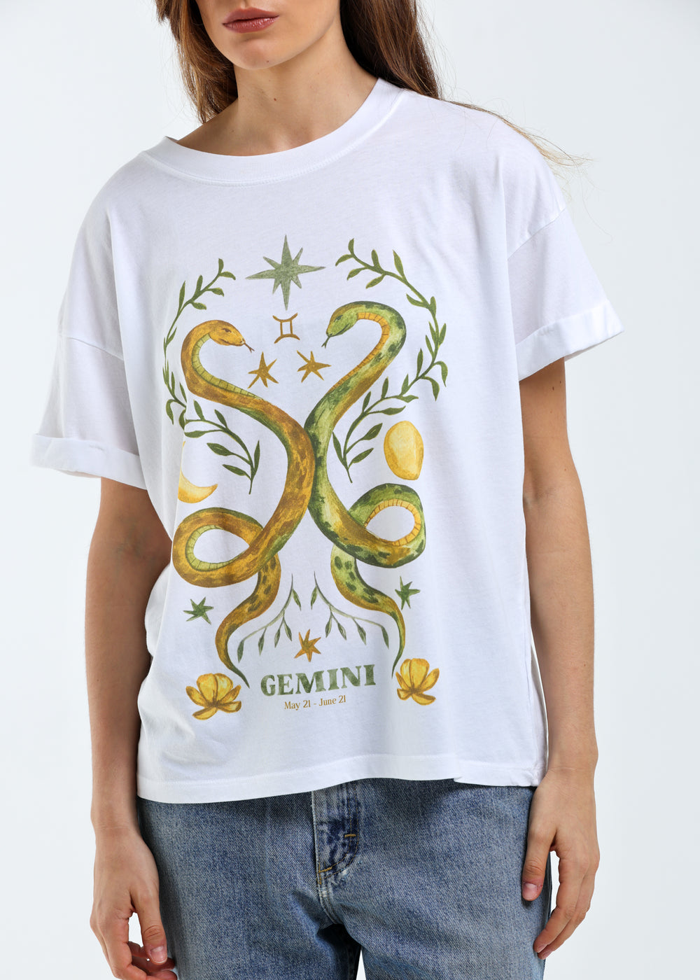 VINTAGE WHITE ZODIAC TEE