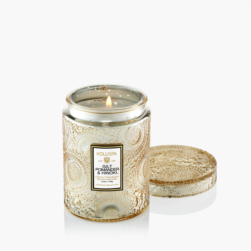 GILT POMANDER SMALL JAR