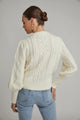 RYLAN CABLE BUTTON SWEATER