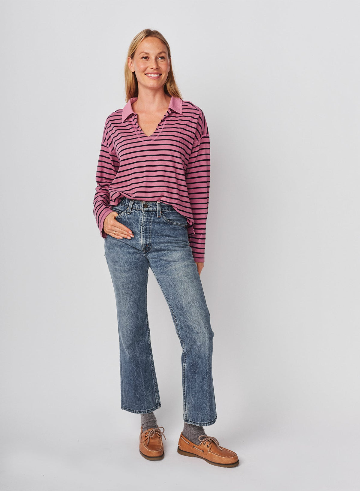 POPOVER POLO BOYFRIEND TOP