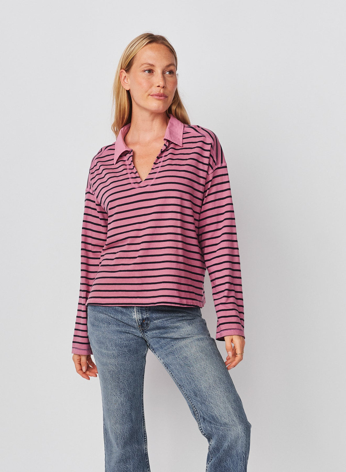 POPOVER POLO BOYFRIEND TOP