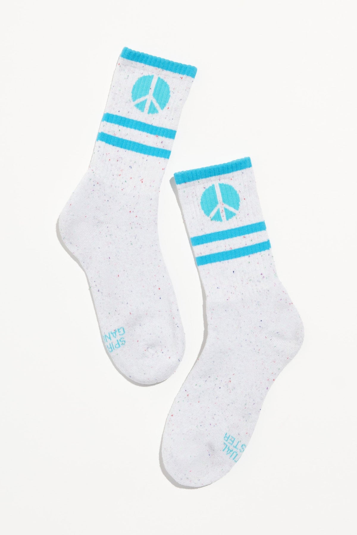 PEACE STRIPE CREW SOCK