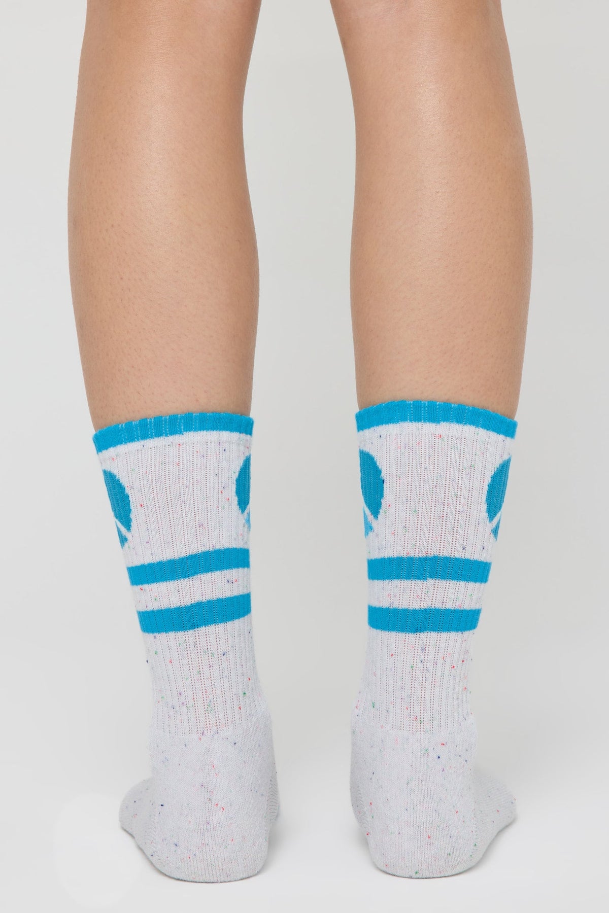 PEACE STRIPE CREW SOCK