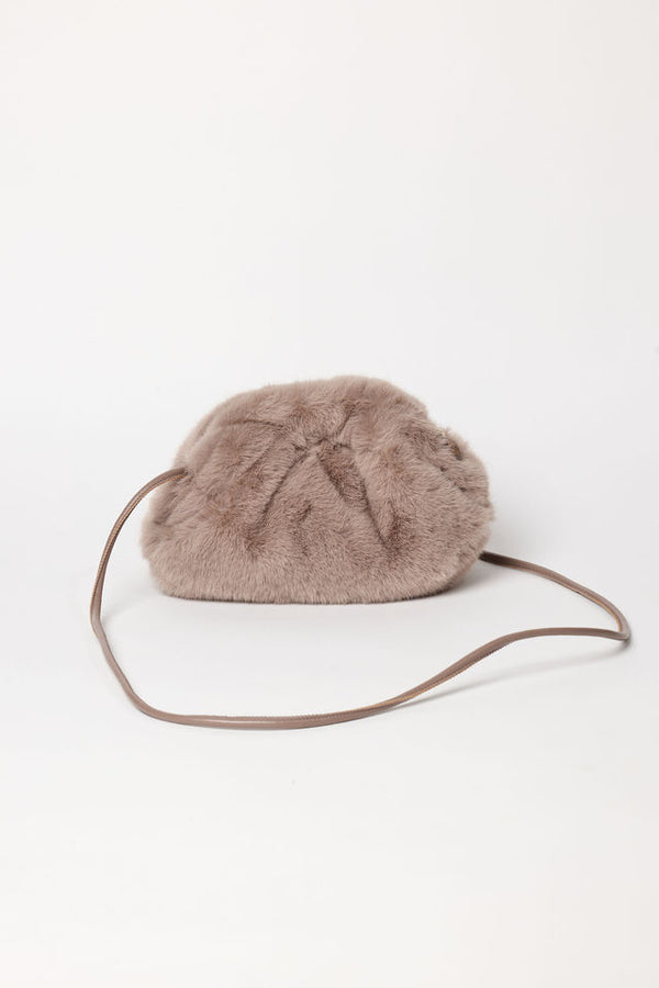 FAUX FUR CLUTCH