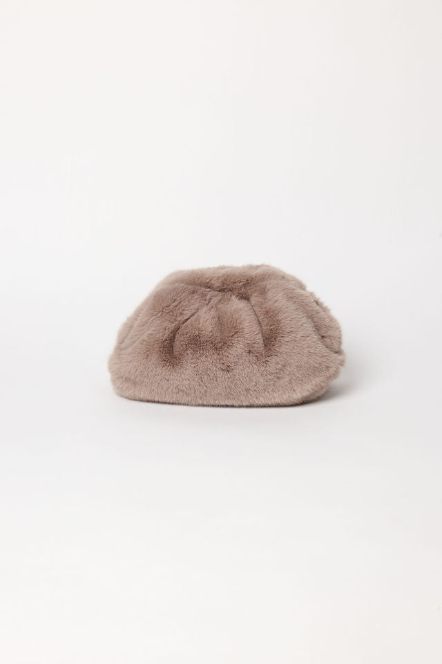 FAUX FUR CLUTCH