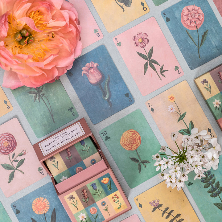 FESTIVAL OF FLOWERS PLAYING CARD