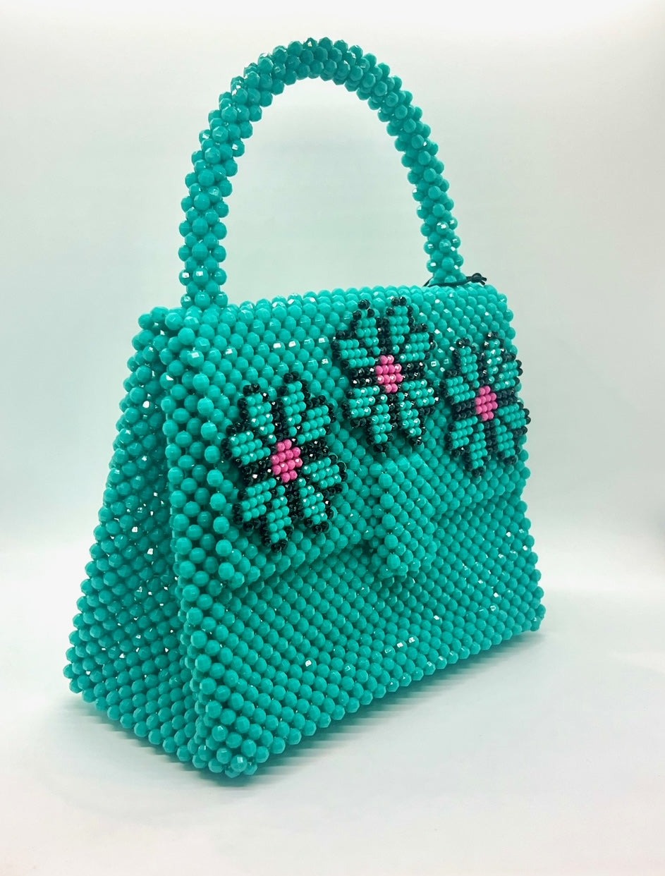 AMELIA FLOWER POWER BAG GREEN