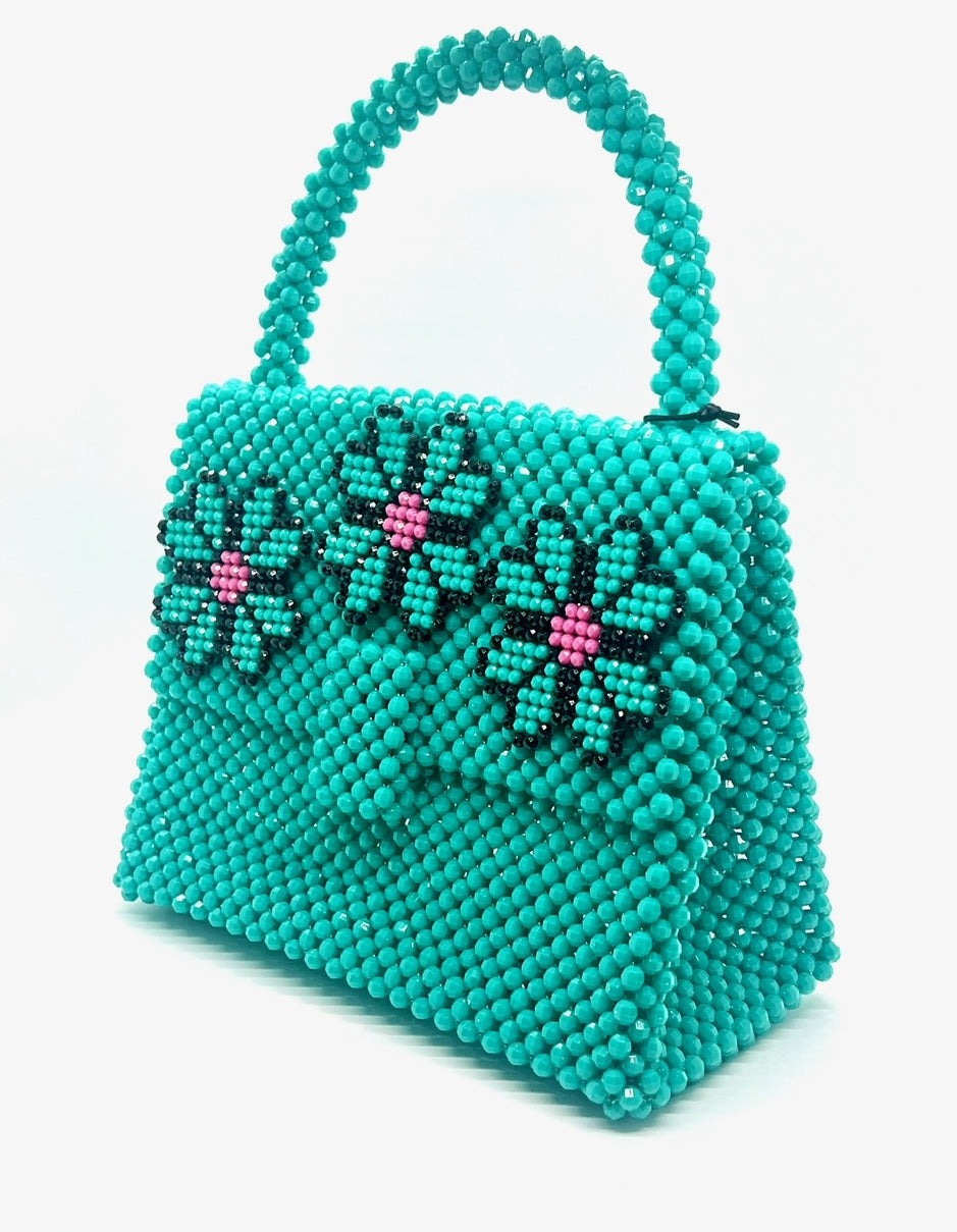 AMELIA FLOWER POWER BAG GREEN