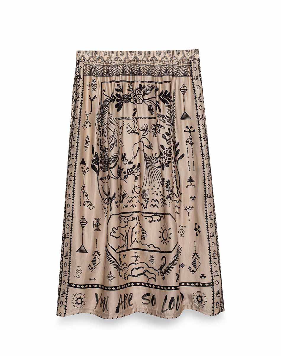 VANESSA PRINTED MIDI SKIRT