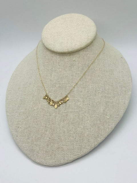 SMALL GOLDEN FLAKE CLUSTER NECKLACE