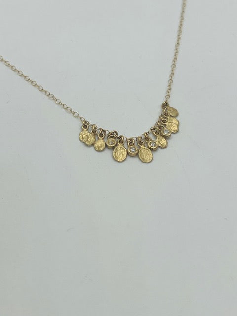 SMALL GOLDEN FLAKE CLUSTER NECKLACE