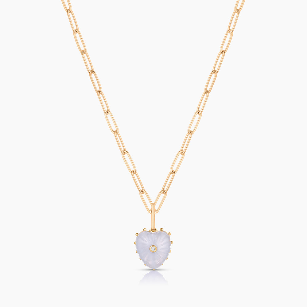 ISABEL BLUE LACE CHARM NECKLACE