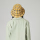 KNIT CHECKERED BUCKET HAT