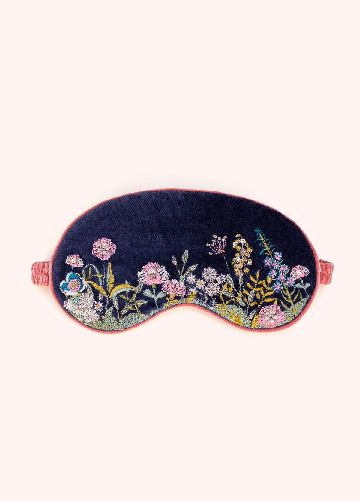 NAVY FLORAL LAV EYEMASK