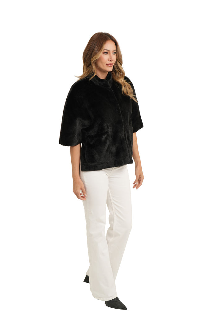 FAUX FUR CAPELET