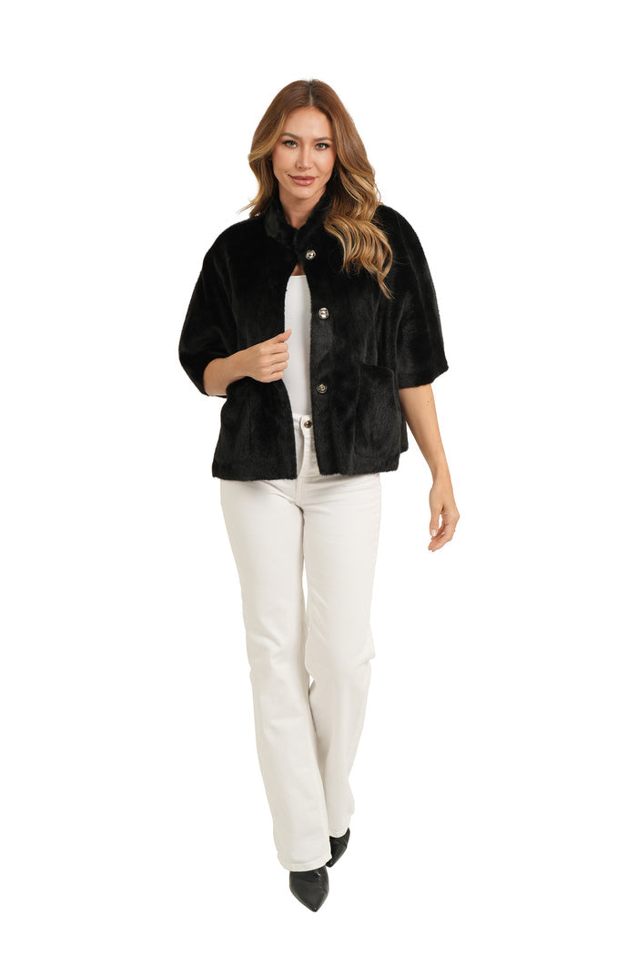 FAUX FUR CAPELET