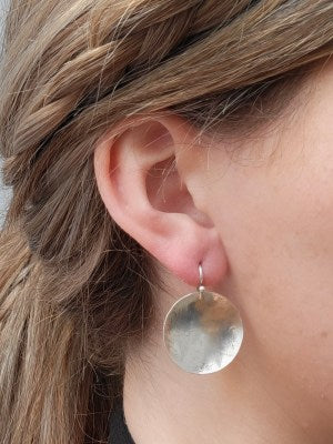 CONCAVE EARRING LARGE STERLING