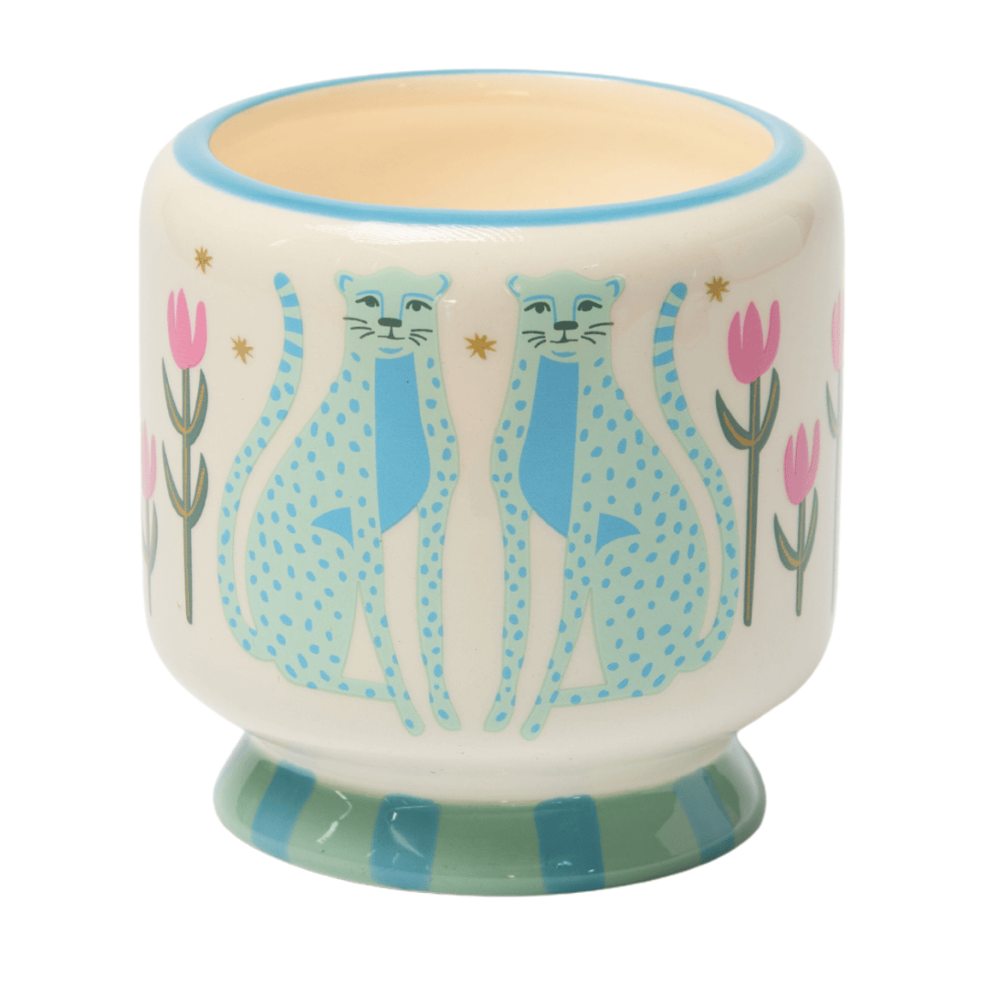 A DOPO CANDLE BLUE CHEETAHS