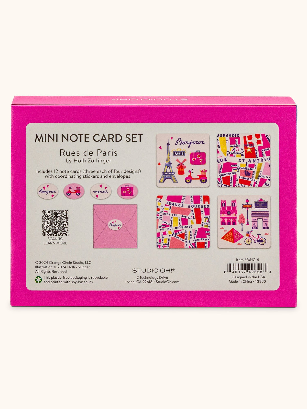 RUES DE PARIS MINI NOTE CARD SET