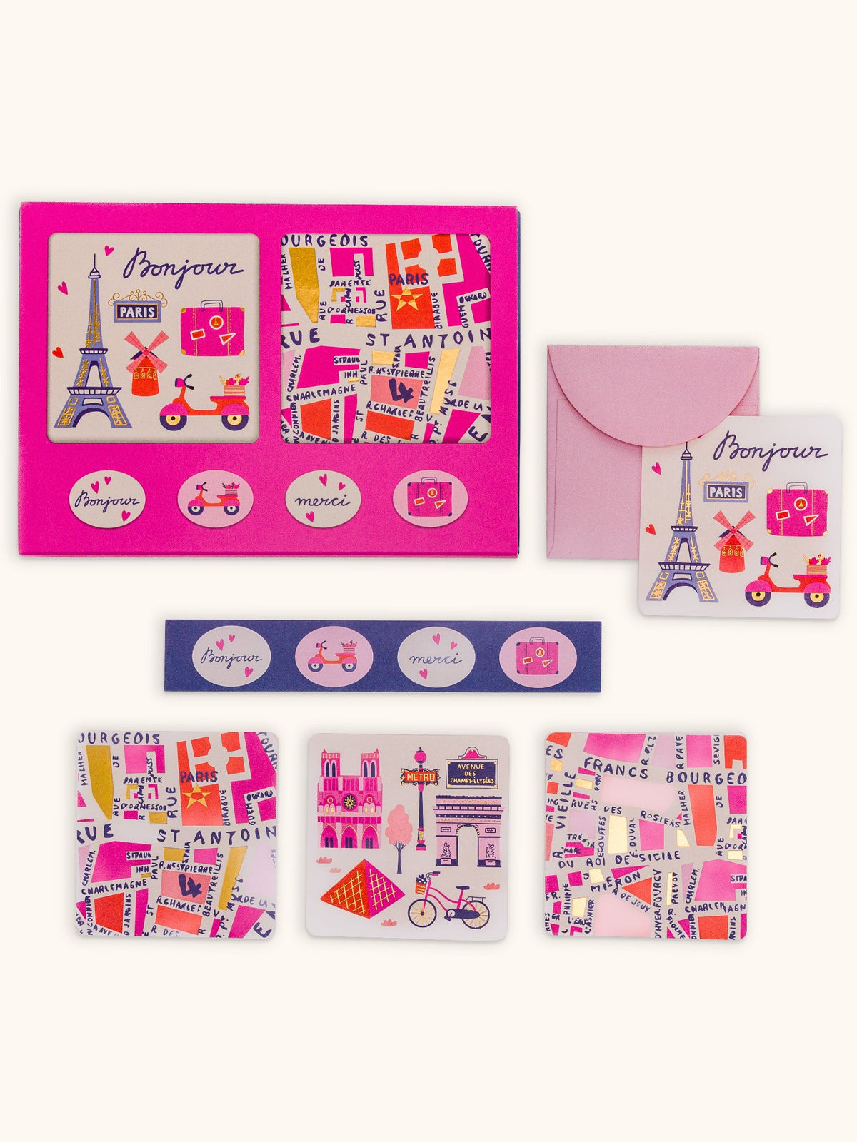 RUES DE PARIS MINI NOTE CARD SET