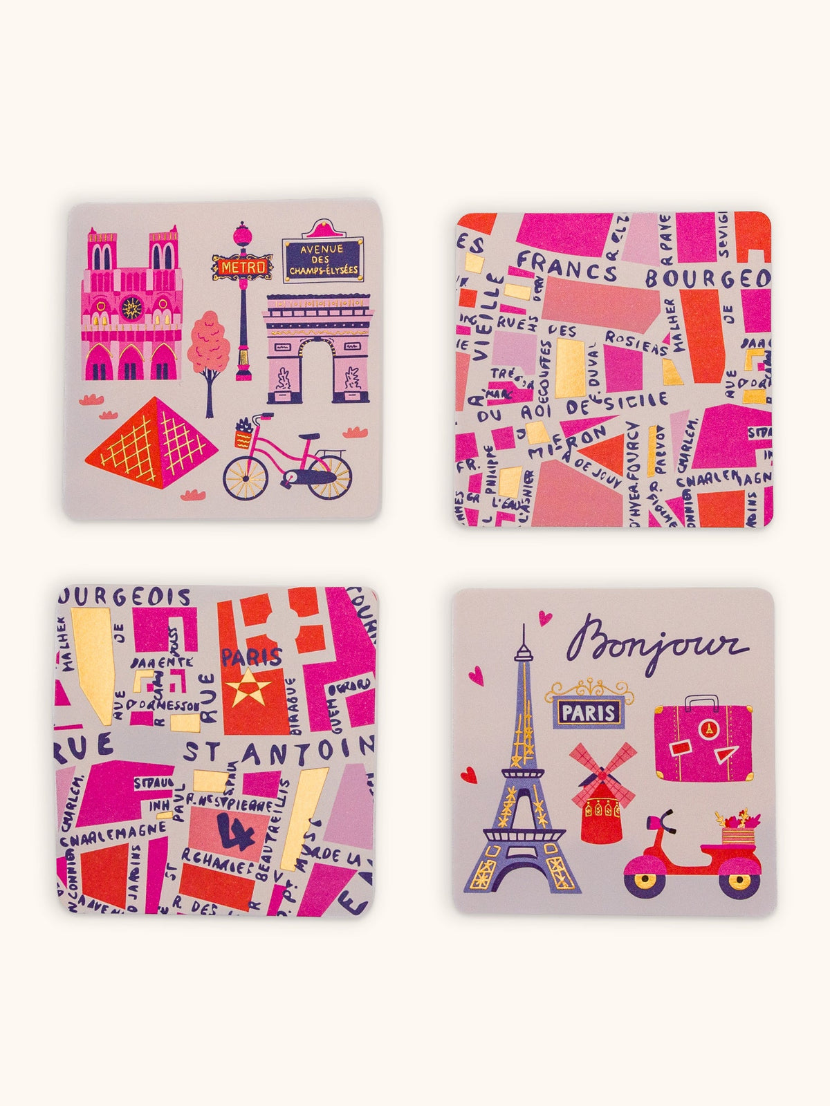 RUES DE PARIS MINI NOTE CARD SET