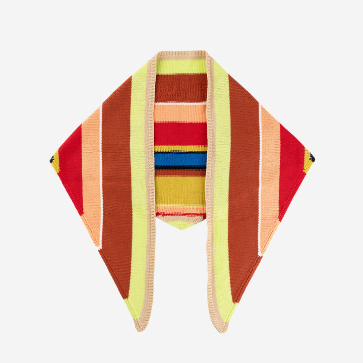 MULTI STRIPE TRAINGLE SCARF