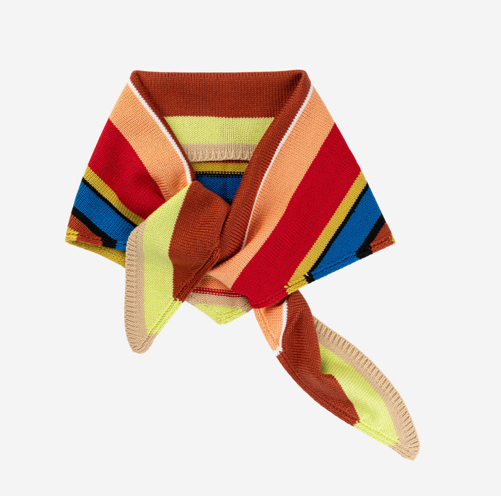 MULTI STRIPE TRAINGLE SCARF