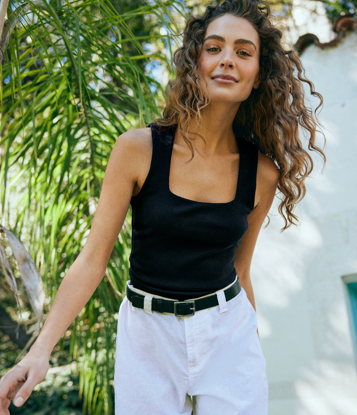 MARIBEL ULTRA RIB SQUARE NECK TANK