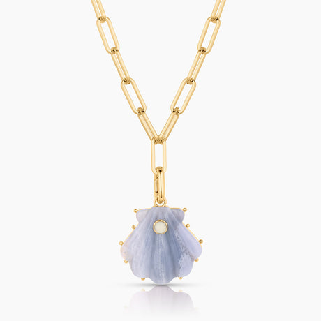 MAREA BLUE LACE CLIP NECKLACE