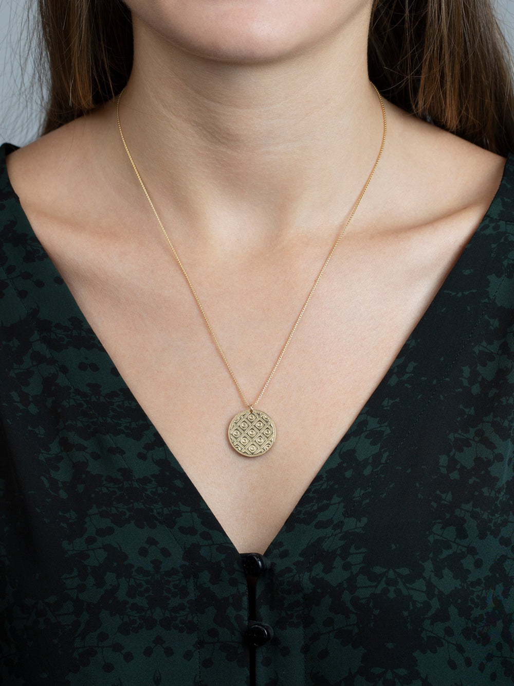 MADRAS NECKLACE 9 YELLOW BRONZE
