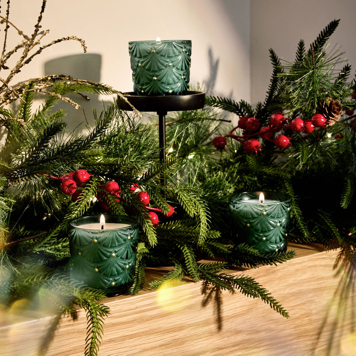 NOBLE FIR GARLAND MINI TRIO