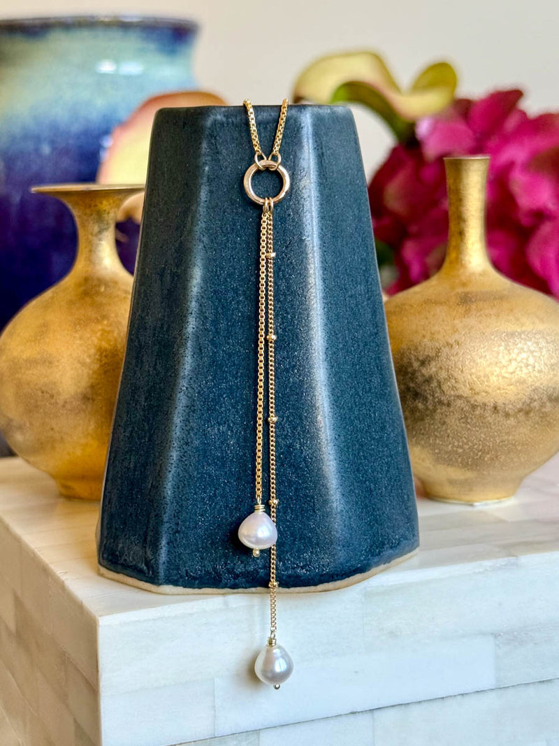 DUET LARIAT NECKLACE