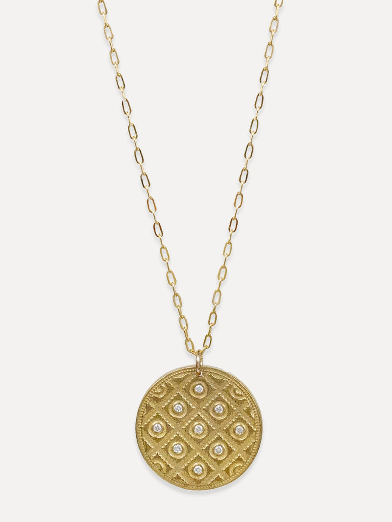 MADRAS NECKLACE 9 YELLOW BRONZE