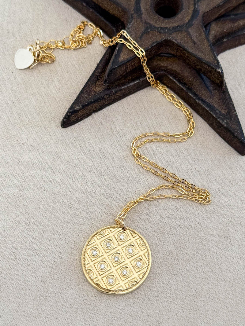 MADRAS NECKLACE 9 YELLOW BRONZE
