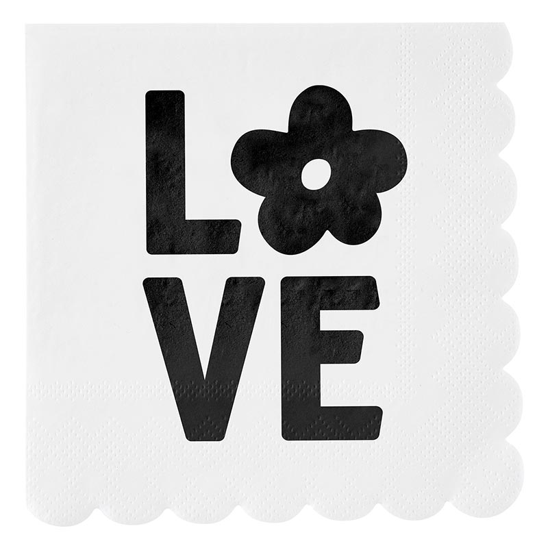 SCALLOP LOVE PAPER NAPKIN